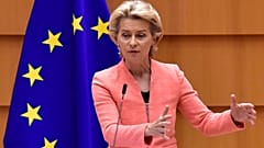 The President of the European Commission Ursula Von der Leyen addresses her first state of the union speech at the European Union Parliament in Brussels, September 16, 2020.
