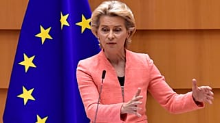 The President of the European Commission Ursula Von der Leyen addresses her first state of the union speech at the European Union Parliament in Brussels, September 16, 2020.
