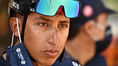 La maschera di delusione di Egan Bernal. 