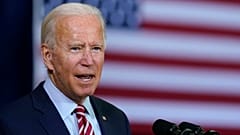 Democratic presidential candidate former Vice President Joe Biden speaks at a meeting in in Tampa, Florida, September 15, 2020.
