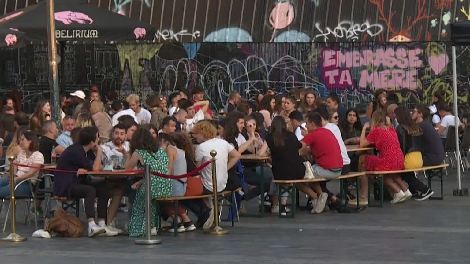 Terrasse de bars à Rennes, septembre 2020
