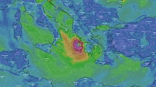 Ο χάρτης εξέλιξης του κυκλώνα «Ιανός»