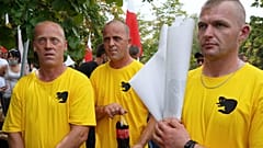 Des fermiers manifestent contre le projet de loi visant à interdire l'élevage des animaux pour leur fourrure en Pologne, le 18 septembre 2020