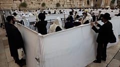 Orthodoxe Juden beten an der Klagemauer