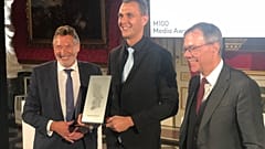 Dull Szabolcs a díjátadón csütörtök este a németországi Potsdamban 