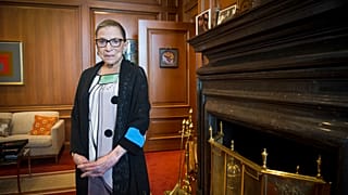 Associate Justice Ruth Bader Ginsburg is seen in her chambers in at the Supreme Court.