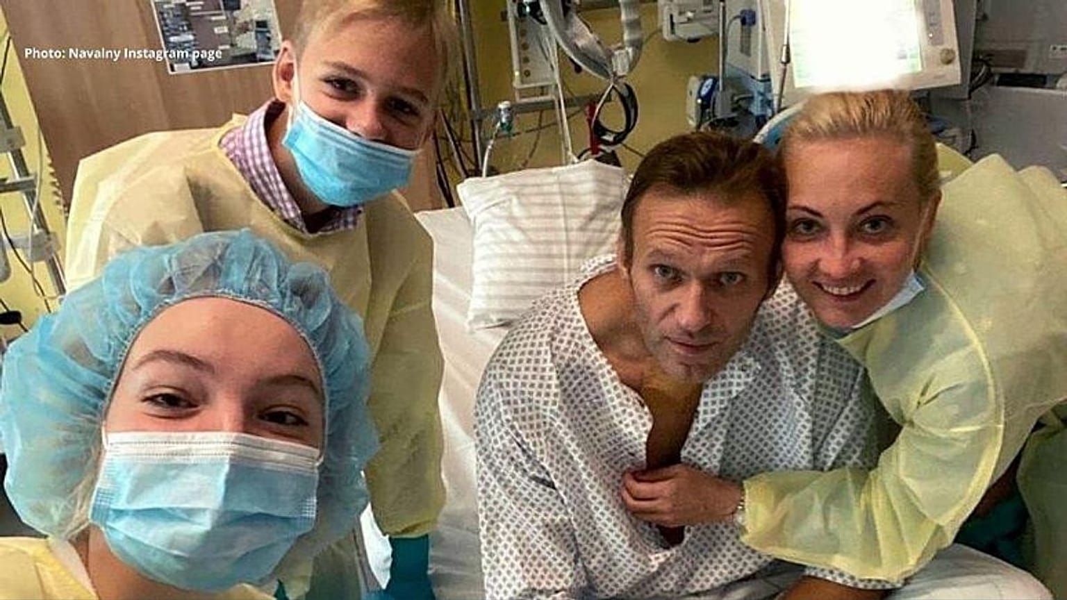  أليكسي نافالني في مستشفى شاريتيه في برلين. صورة نشرها على إنستغرام 