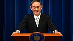  Yoshihide Suga speaks during a press conference at the prime minister's official residence, Sept. 16, 2020 in Tokyo,
