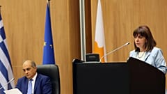 Η ΠτΔ κατά την ομιλία της στην Κυπριακή Βουλή