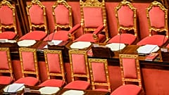 I banchi del governo al Senato