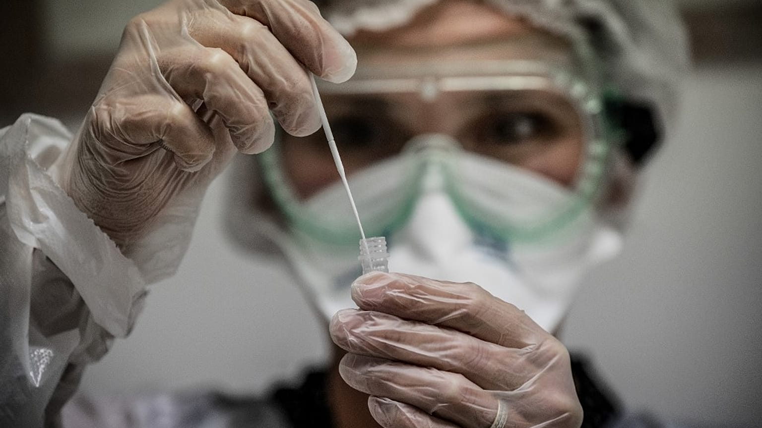 Coronavirus-Test bei Lyon