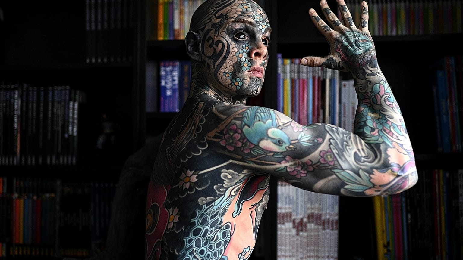 Schoolteacher tattooed