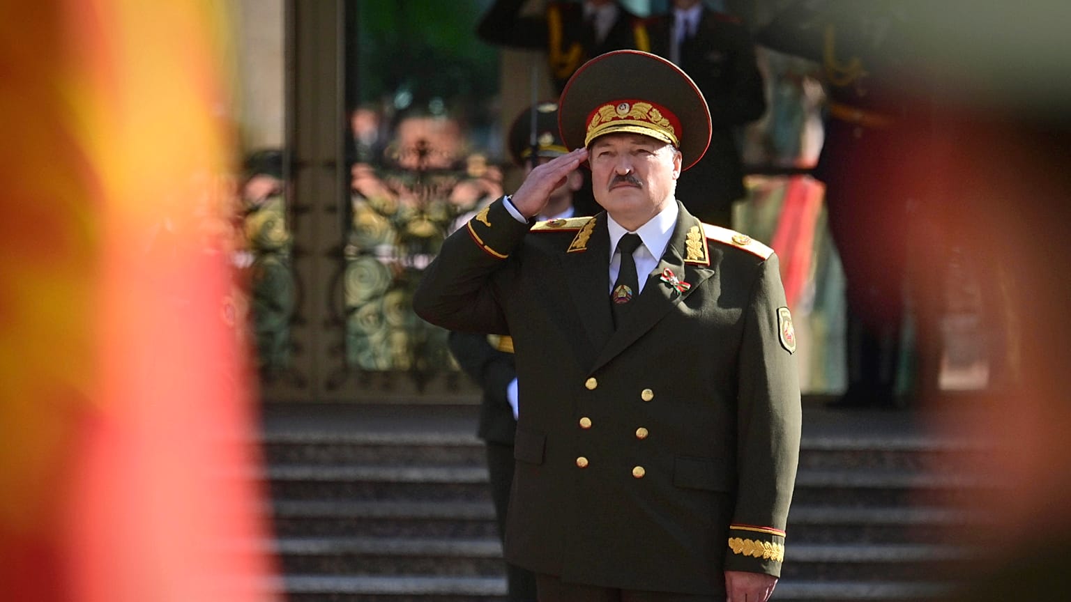 Alexandre Loukachenko lors de sa cérémonie d'inauguration au Palais de l'Indépendance à Minsk, au Bélarus, mercredi 23 septembre 2020