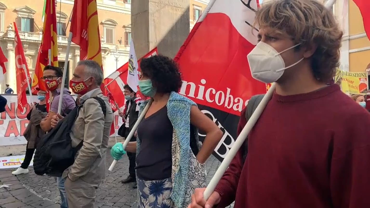Streikende Lehrer in Rom