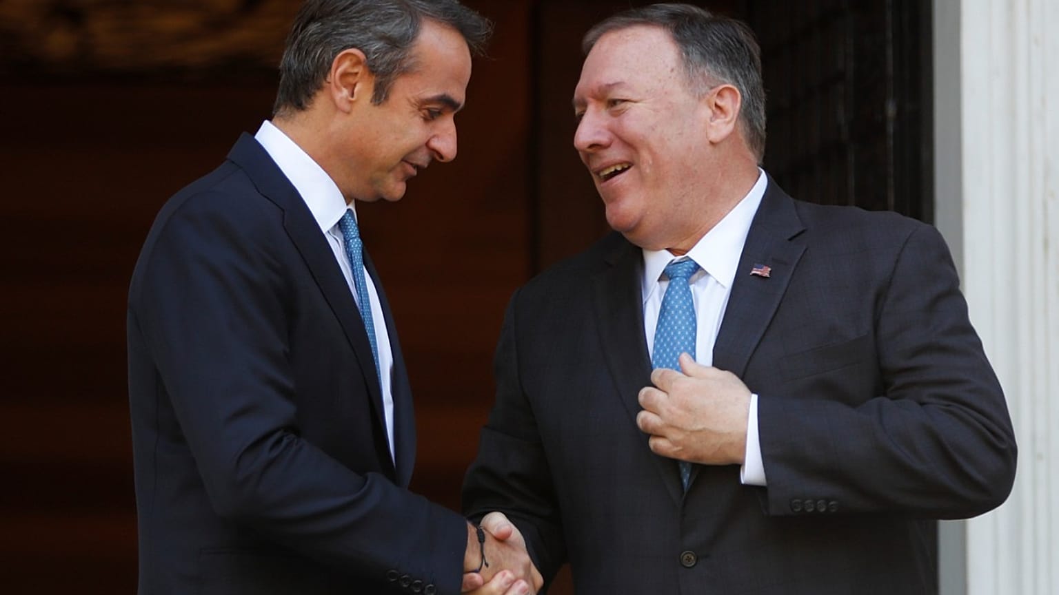 Kyriakos Mitsotakis Mike Pompeo