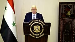 وزير الخارجية السوري وليد المعلم يتحدث في رسالة مسجلة خلال الدورة 75 للجمعية العامة للأمم المتحدة