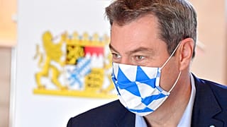 Markus Söder mit Maske