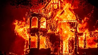 Le feu à Saint Helena dans le comté de Napa en Californie.