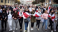 جانب من مظاهرات بيلاروس، مينسك 27 سبتمبر 2020