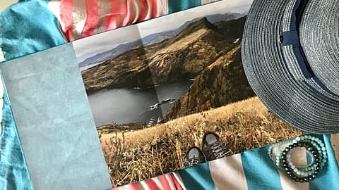 A travel photo book with holiday prints designed and ordered online