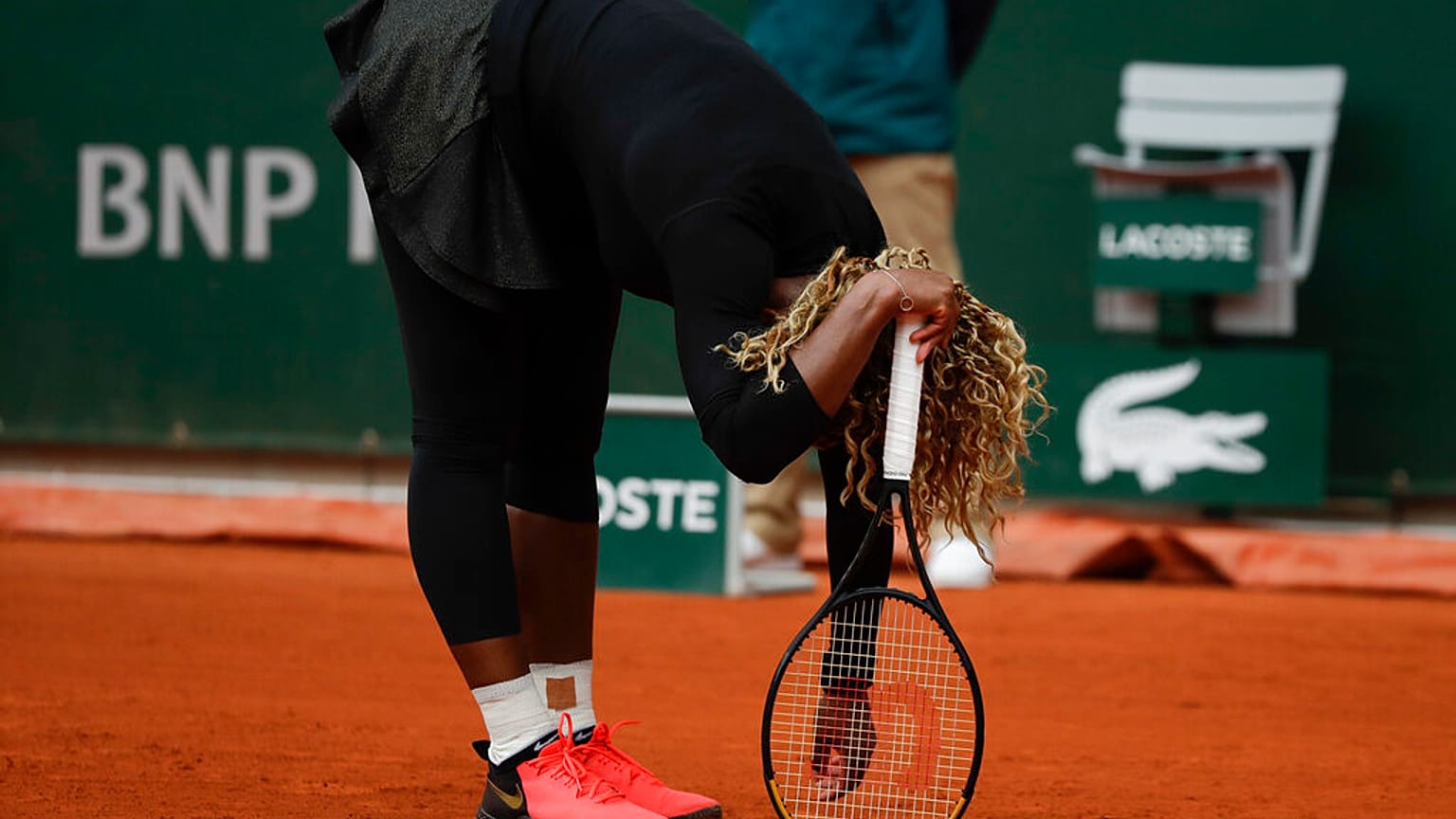 Serena Williams lors du 1er tour à Roland-Garros - Paris, le 28/09/2020