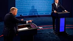 President Donald Trump (L) and Democratic presidential candidate former Vice President Joe Biden during the first presidential debate on Sept. 29, 2020