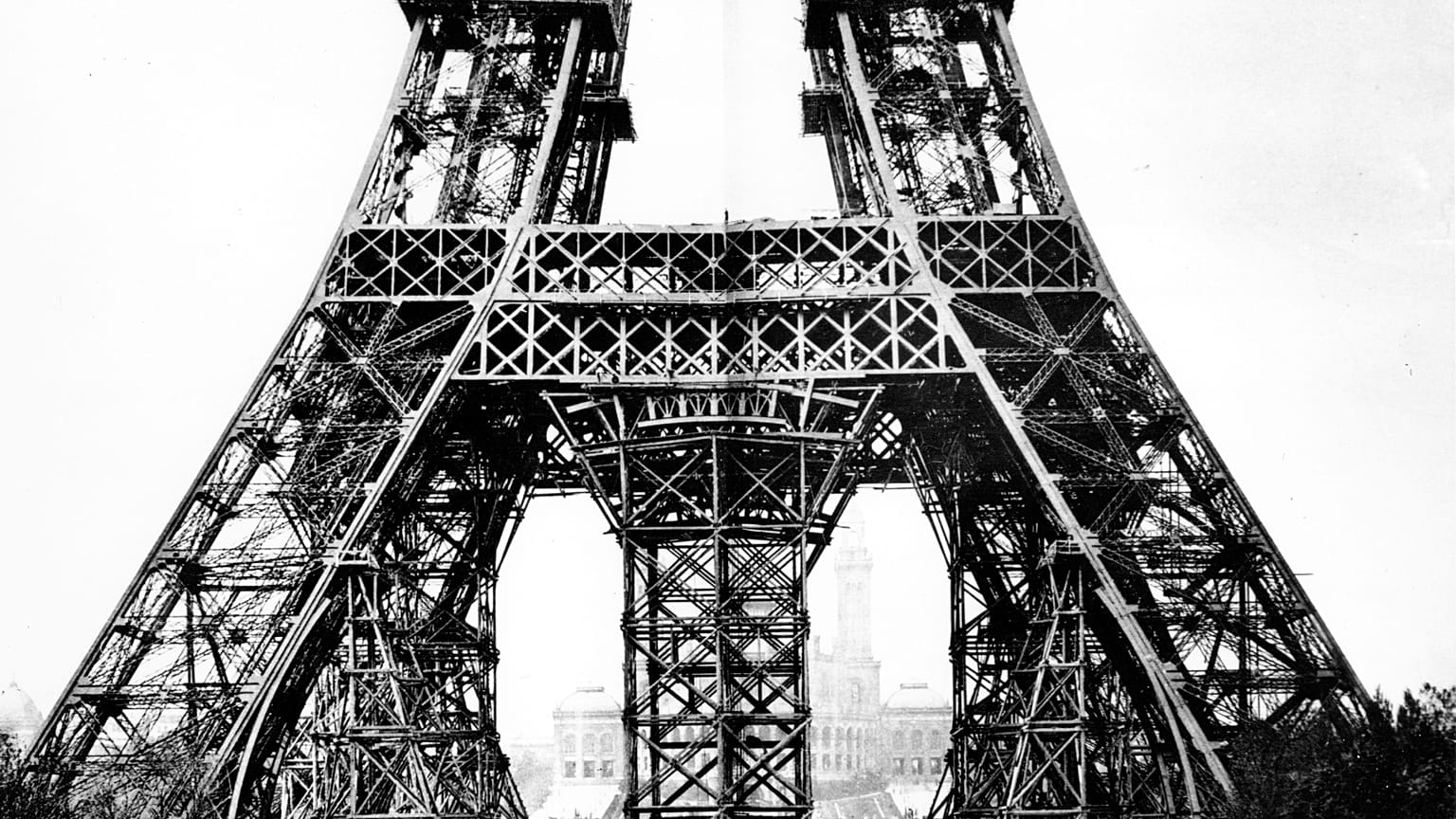 The Eiffel Tower in 1887. Paris, France