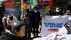 Manifestantes tibetanos protestam na Índia