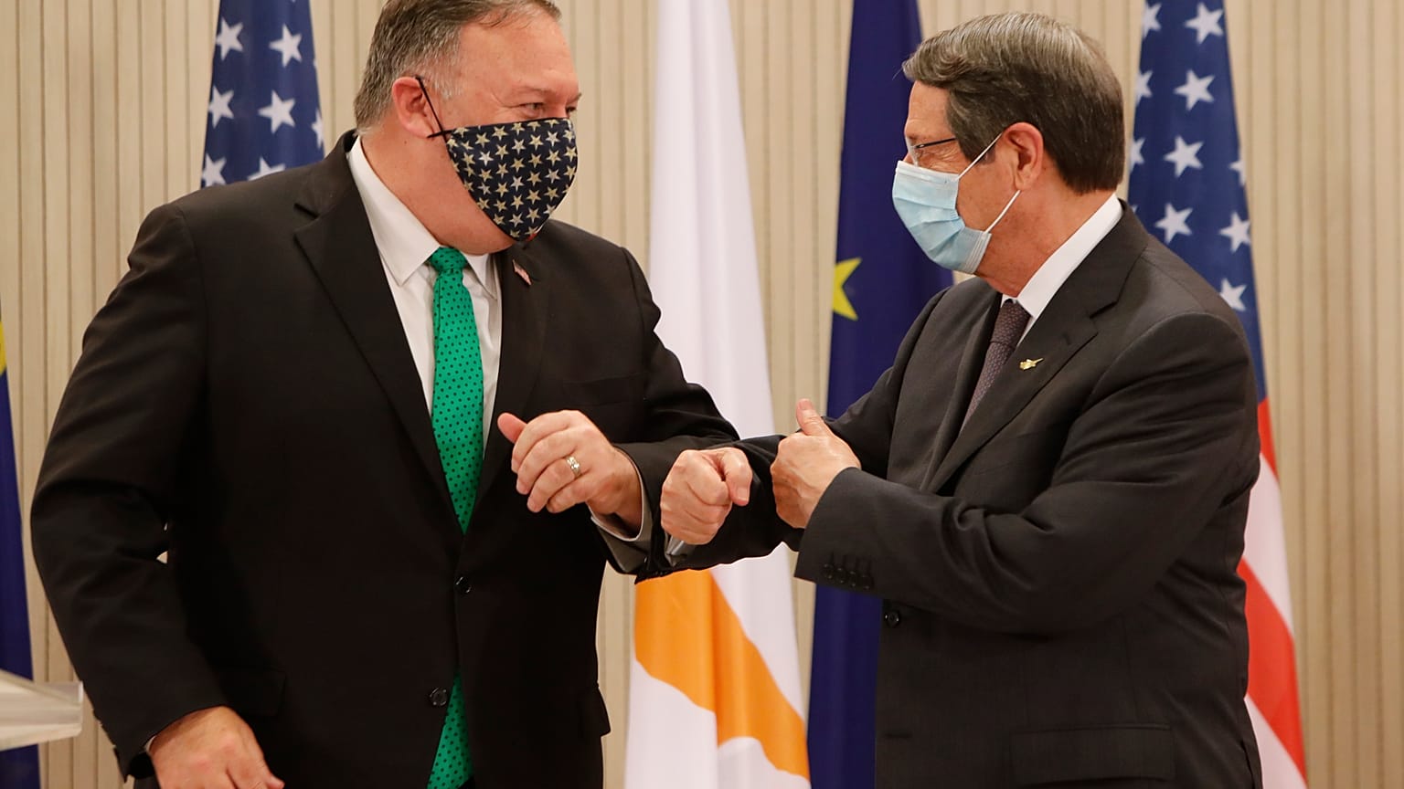 U.S. Secretary of State Mike Pompeo and Cypriot President Nicos Anastasiades