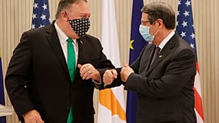 U.S. Secretary of State Mike Pompeo and Cypriot President Nicos Anastasiades
