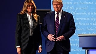 La coppia presidenziale durante il primo dibattito televisivo a Cleveland, Ohio