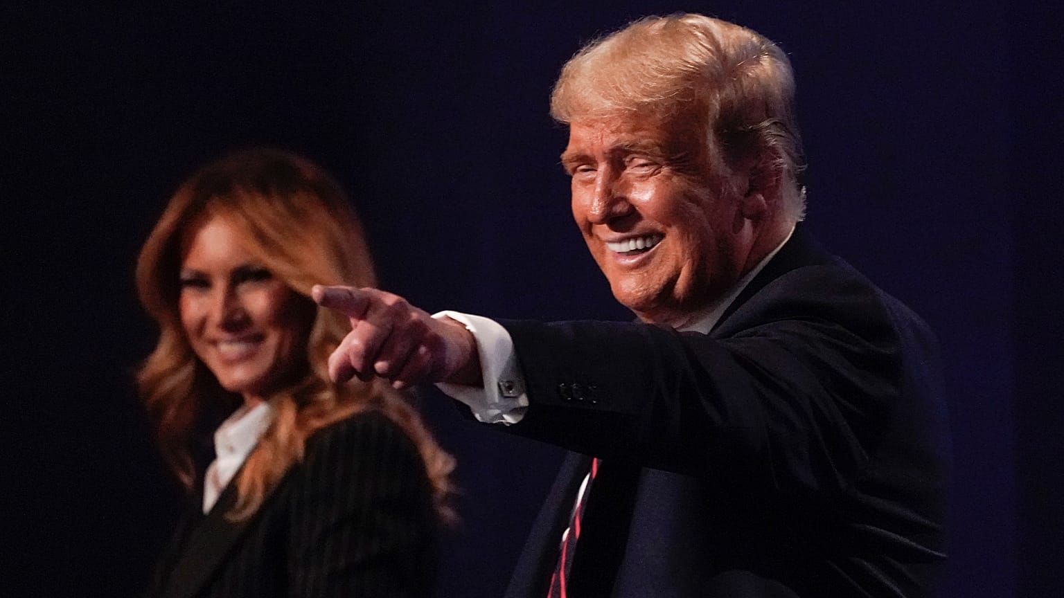 US President Donald Trump and first lady Melania Trump