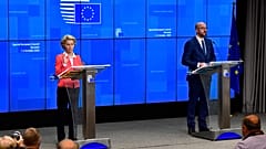 Ursula Von der Leyen et Charles Michel à Bruxelles