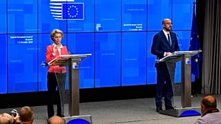 Ursula Von der Leyen et Charles Michel à Bruxelles