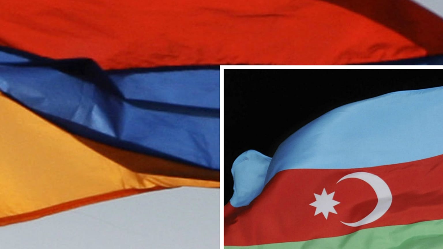 Ermenistan ve Azerbaycan bayrakları 