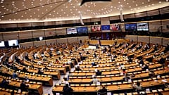 The chamber of the European Parliament.