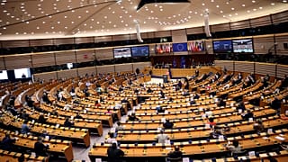 The chamber of the European Parliament.