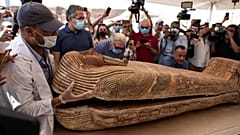 Se encontraron 59 sarcófagos en el emplazamiento de Saqqa. 