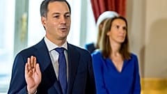 Le Premier ministre belge Alexander de Croo devant le Roi de Belgique le 1er octobre 2020