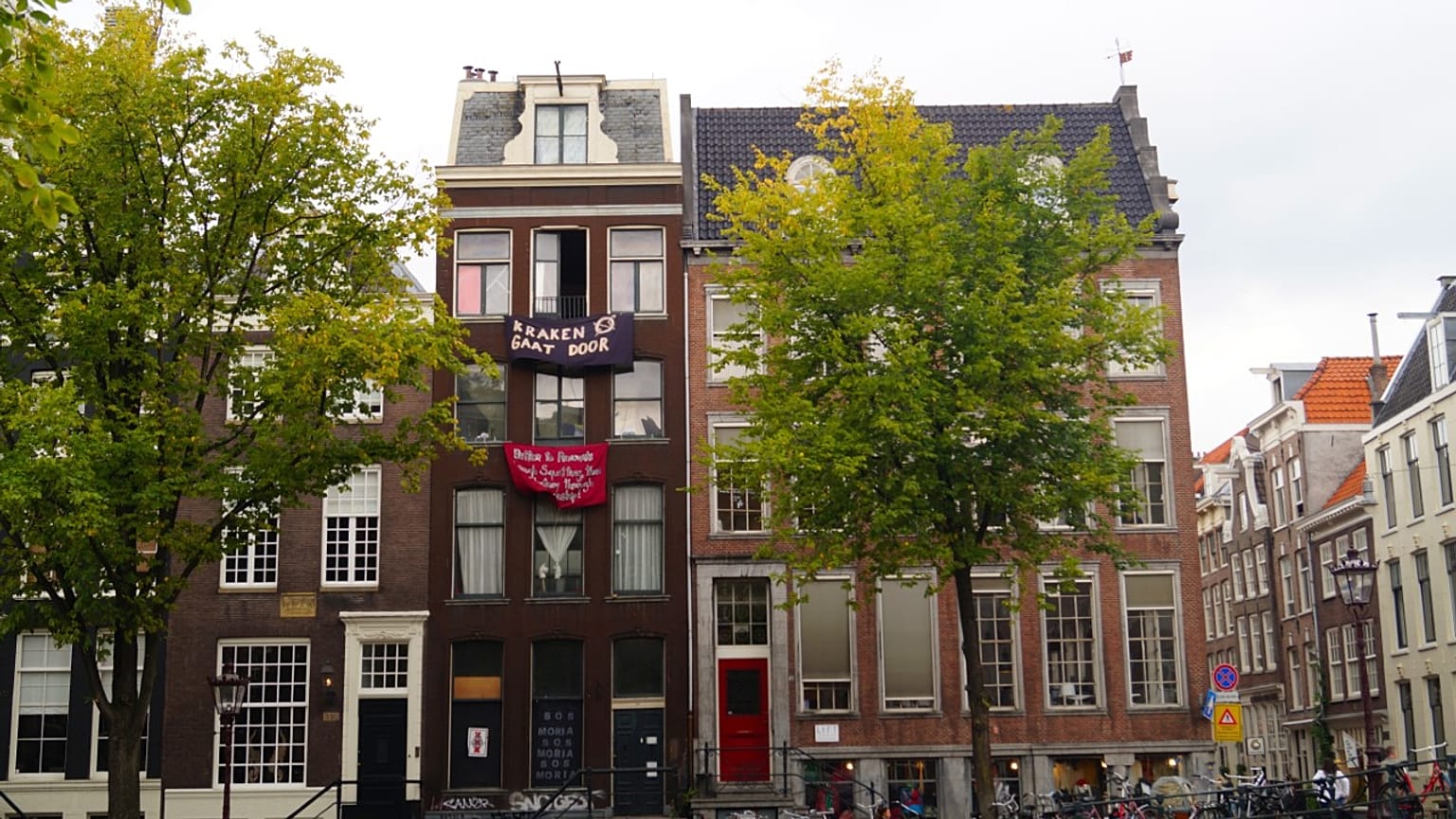 Besetztes Haus im Grachtenviertel, Amsterdam