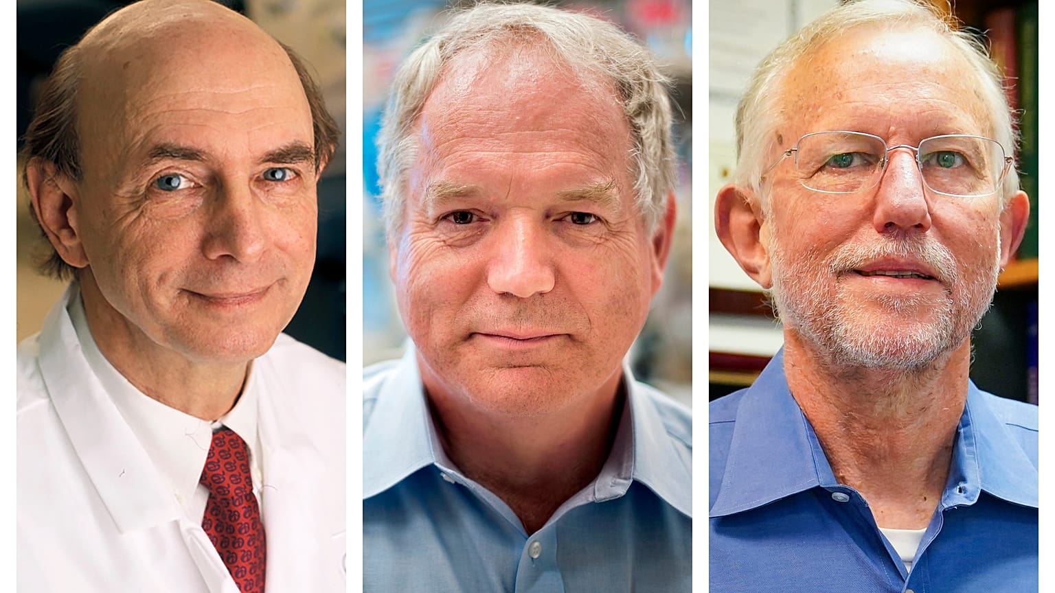 I tre vincitori del Premio Nobel per la Medicina. 