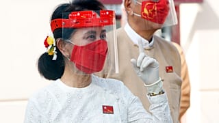 Aung San Suu Kyi lors du lancement de la campagne électorale, le 8 septembre 2020, Naypyitaw, Myanmar.