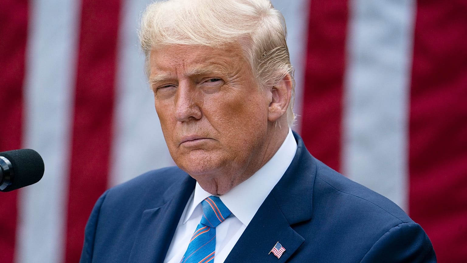 President Donald Trump speaks about coronavirus testing strategy, in the Rose Garden of the White House, Monday, Sept. 28, 2020.
