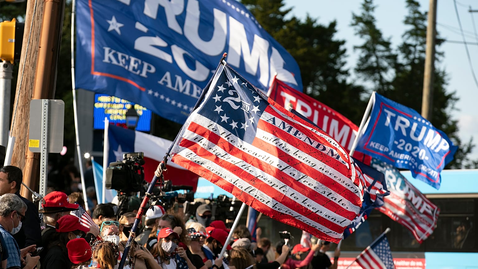 Trump elnök támogatói Bethesdában