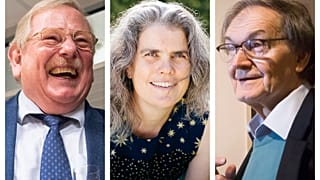 I tre scienziati insigniti del Premio Nobel per la Fisica.