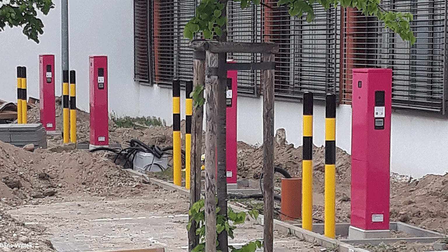 Almanya'da bir apartman parkı 
