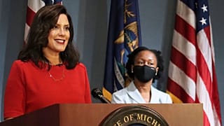 File photo of Governor Gretchen Whitmer who was the target of a 'militia' kidnapping plot