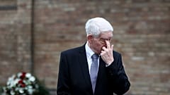The President of the Central Council of Jews in Germany Josef Schuster stands in front of the synagogue in Halle, eastern Germany, on October 09, 2020