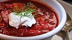 un piatto di borscht
