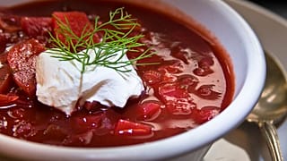 un piatto di borscht
